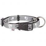 Trixie Silver reflect collier - M-L: 35-55 cm/20 mm, noir/gris argent