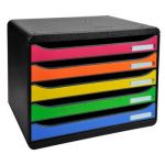 Exacompta 308798D - BIG-BOX PLUS à l'italienne, coloris noir/arlequin