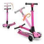 Hurtle Trottinette Enfant,Trottinette 3 Roues,Patinette Enfant Pliable avec Roues LED Intégrées,Trottinette Pliable avec Plateforme Large Antidérapante,Hauteur Réglable,Idéal pour Les Jeux Extérieurs