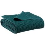 Vivaraise Jeté stonewashed Maia petrole 180 x 260 cm 180 X 260 PETROLE