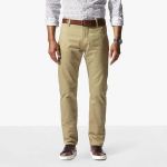 DOCKERS Pantalon Alpha Khaki Original Slim Tapered en twill beige