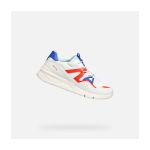 Geox J Rooner Boy Basket, Blanc/Rouge, 36 EU