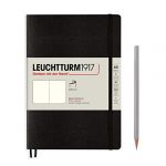 LEUCHTTURM1917 318651 Carnet de notes Medium (A5), couverture souple, 123 pages num&eacute;rot&eacute;es, Noir, blanc