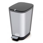 KIS Poubelle de cuisine à pédale 35L CHIC Noir et Inox