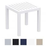 CLP Table d'appoint pour le jardin jardin Ocean - Table d'extérieur résistante aux intempéries - Couleur Blanc