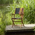 Bois Dessus Bois Dessous Fauteuil en bois d'acacia FSC et textilène noir