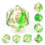 Epic Forge Lot de 7 Dés multiformat avec boîte– Green Ripples