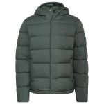 Adidas Helionic Hooded Jacket - Doudoune taille XL, vert olive/gris