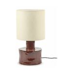 Serax Lampe de table Catherine / Grès & tissu - Ø 25 x H 47 cm rouge en céramique