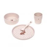 Lässig Set de vaisselle pour enfant en polypropylène et cellulose Motif lapin
