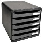 Exacompta 309738D - BIG-BOX PLUS Metallic, coloris noir/argent