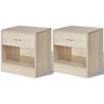 Table de nuit c vet commode armoire meuble chambre 2 pcs avec tiroir couleur de c ne 1402135