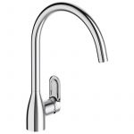 Jacob Delafon MITIGEUR ÉVIER KUMIN BEC TUBE ORIENTABLE AVEC FLEXIBLES D'ALIMENTATION CHROME RÉF E99477CP