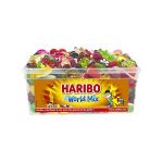 Haribo Assortiment de bonbons tendres World Mix parfums fruités - boîte de 900g