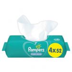 Pampers Lingettes b&eacute;b&eacute; FRESHCLEAN - Lot de 4 x 52 lingettes - 208 lingettes