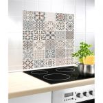 AC-Déco Fond de hotte en verre - 60 x 70 cm - Carreaux - Livraison gratuite