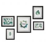 Lot de 5 cadres Tropical Noir