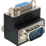 Delock 65171 - Adaptateur VGA m/f coud&eacute; 90&deg;