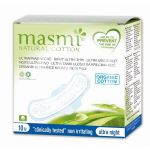 Masmi 10 serviettes anatomiques Nuit en coton Bio