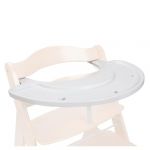 Hauck Plateau de Jeu Play Tray pour Chaise Haute Bébé Alpha+ et Beta+ (certifié GRS), Fixation par Clic, Utilisable avec 2 Jeux (non Inclus), Lavable, Blanc