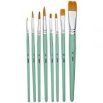 Pebeo Pinceau - 8 pinceaux assortis en polyamide dor&eacute;