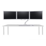 Ergotron HX Triple Monitor Bow Kit - Composant de montage (poign&eacute;e, 3 pivots, charni&egrave;re) pour 3 moniteurs - blanc - Taille d'&eacute;cran : jusqu'&agrave; 24 pouces