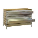 Simon Rack Etabli 6 tiroirs de rangement 840x900x600mm galva 1 niveau agglo 400kg en kit (BT-5 BOX 900)