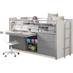 Vipack Furniture Vipack Lit combiné Bonny 95 gris
