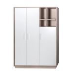 Roba Armoire -Olaf-, 3 portes battantes et 4 cases de rangement, blanc