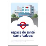 Signalétique.biz France – Panneau "ESPACE SANTÉ SANS TABAC" – ALUMINIUM 21x30 – Conforme Décret 2025-582 – Interdiction de fumer