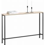 Sobuy FSB19-XL-Z Table Console Table d'appoint Bout de canapé Table d’entrée Cadre et 4 Pieds en Fer - L120cm x P20cm x H80cm