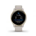 Garmin Montre connectée Venu 2S Light Gold avec bracelet beige