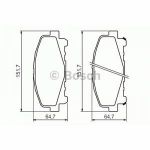 Bosch 4 plaquettes de frein avant réf. 986494382