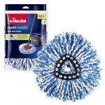Vileda Recharge H2prO pour Balai Rotatif à pédales, tête de Rechange Microfibre, élimine la saleté incrustée, Lavable en Machine, Durable, pour Tous Les sols durs protégés