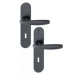 Hoppe Poign&eacute;es sur plaques cl&eacute; L - noir mat - EA 165 mm - New York