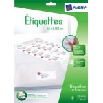 Avery-Zweckform J8160-10 - 210 &eacute;tiquettes Jet d'encre blanches, format 63,5 x 38,1 mm (10 feuilles / cdt)