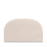 DRAWER Tête de lit en tissu chenille demi-lune L150cm - Écru