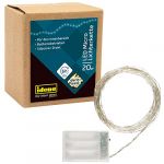 Idena 31118 - Micro-chaîne lumineuse à 20 LED en blanc chaud, avec minuterie de 6 heures, fonctionnant sur piles, pour les fêtes, Noël, la décoration, le mariage, comme lumière d'ambiance