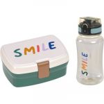 Lässig Set Boîte à Goûter et Gourde Little Gang - Smile Vert Océan