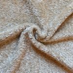 Tissu bouclette chenille &eacute;pais beige usage si&egrave;ge - Mondial Tissus