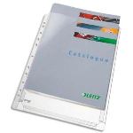 Esselte 10 pochettes perfor&eacute;es &agrave; soufflets en PVC pour revues 18/100&egrave;me (A4)