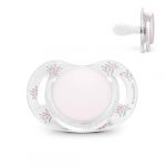 Suavinex Sucette pour Bébés 0/6 Mois, Nouveau-nés et Naissance, avec Tétine Symétrique SX Pro en Silicone, Plate et Flexible, Réversible, Respecte le Développement Buccodentaire, Poetry Rose