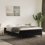 VidaXL 3120768 Sommier à ressorts de lit Noir 140x190 cm Velours