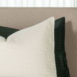 Kayori Elin Housse de couette Satin de coton - 200x200-220 cm +2 taies d'oreiller - Double - Offwhite