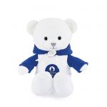 Doudou et Compagnie Peluche Ours Paris 2024 Blanc sweat à capuche bleu