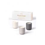 Ensemble de 3 bougies parfum&eacute;es Wonderland &agrave; la cire v&eacute;g&eacute;tale 150 g