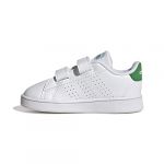 Adidas Advantage CF I, Sneaker, FTWR White/Green/Core Black, Numeric_21 EU