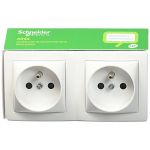 Schneider Electric SC5SHN0262473P Alrea double prise de courant 2 P + T connexion rapide Blanc