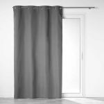 RIDEAU A OEILLETS 140 x 260 CM 100% OCCULTANT/MICROFIBRE UNIE OBSCURE ANTHRACITE