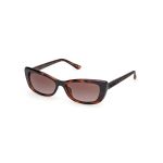 Guess Femme GU00156-H 52F Lunettes de soleil Inject&eacute; Havana Marrone Carr&eacute; Normale Sfumato